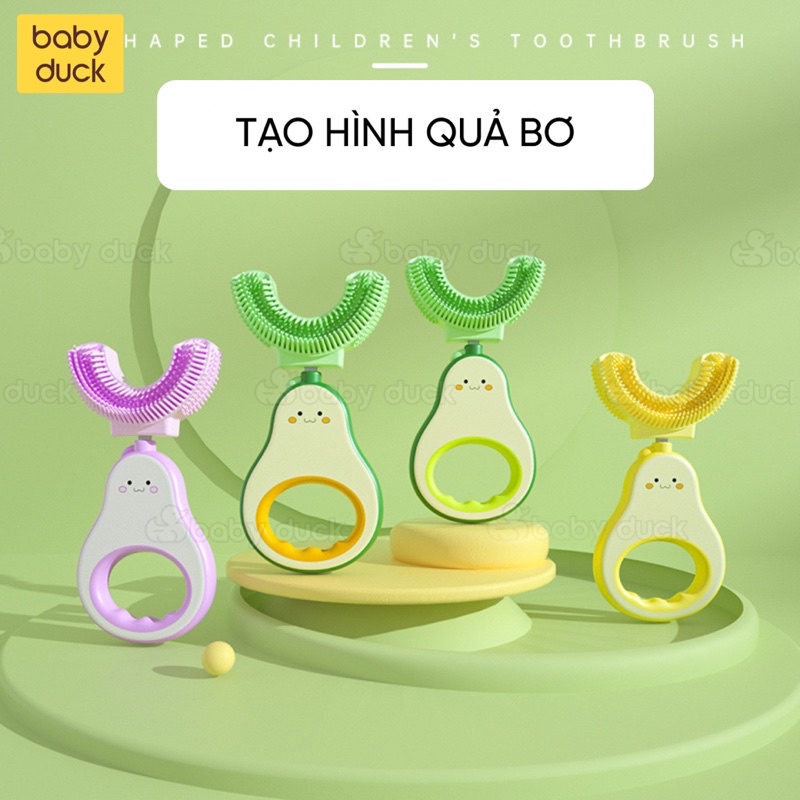 Bàn chải chữ u siêu cao cấp 2000 sợi lông chải hình quả bơ và sư tử