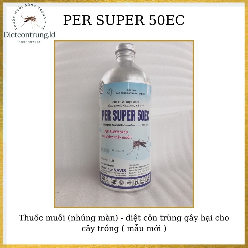  [ Thuốc muỗi chai nhôm PER SUPER 50EC - 1LÍT ]