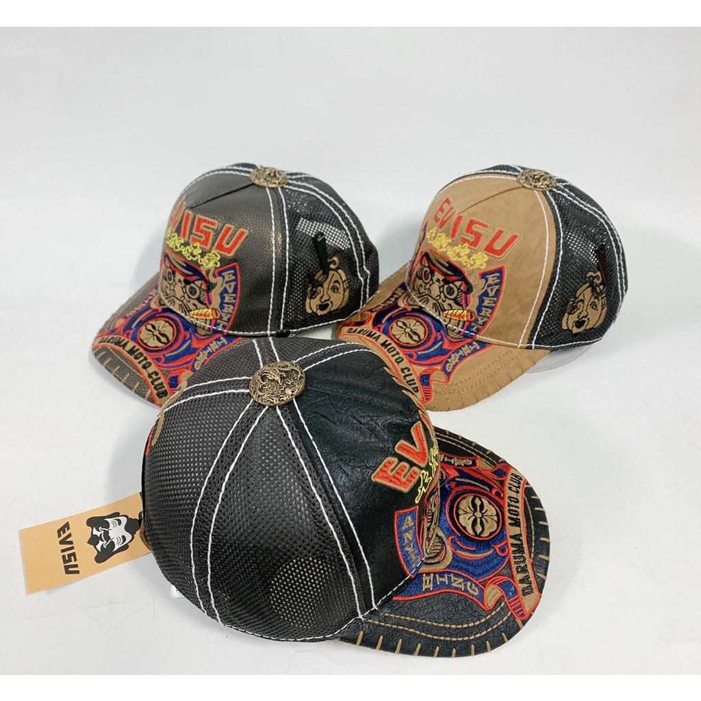 Nón Kết EVISU Da Phối Lưới Cực Chất .