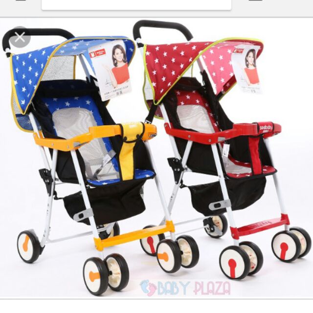 [NHẬP TOY30K GIẢM] Xe đẩy Seebaby QQ2 (Có phanh hãm + mái che + giỏ để đồ)