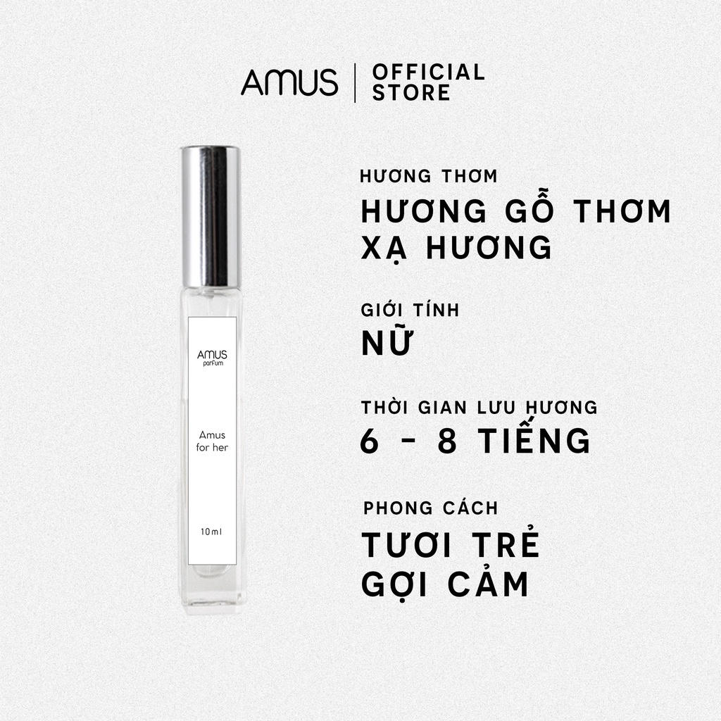 Tinh Dầu Nước Hoa Nữ Amus for her 10ml