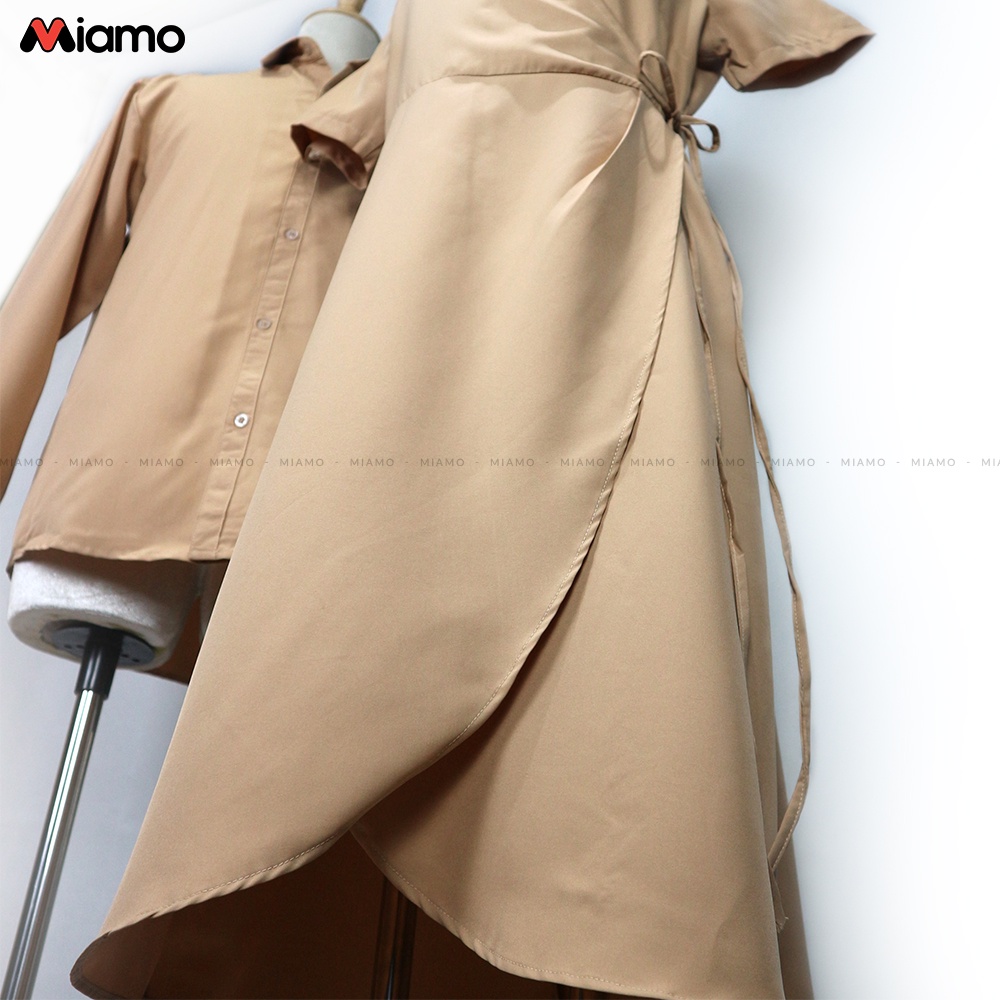 [Freeship] Set đồ đôi áo sơ mi nam - đầm nữ thiết kế thanh lịch thời trang Miamo TN601 (Kèm ảnh thật)