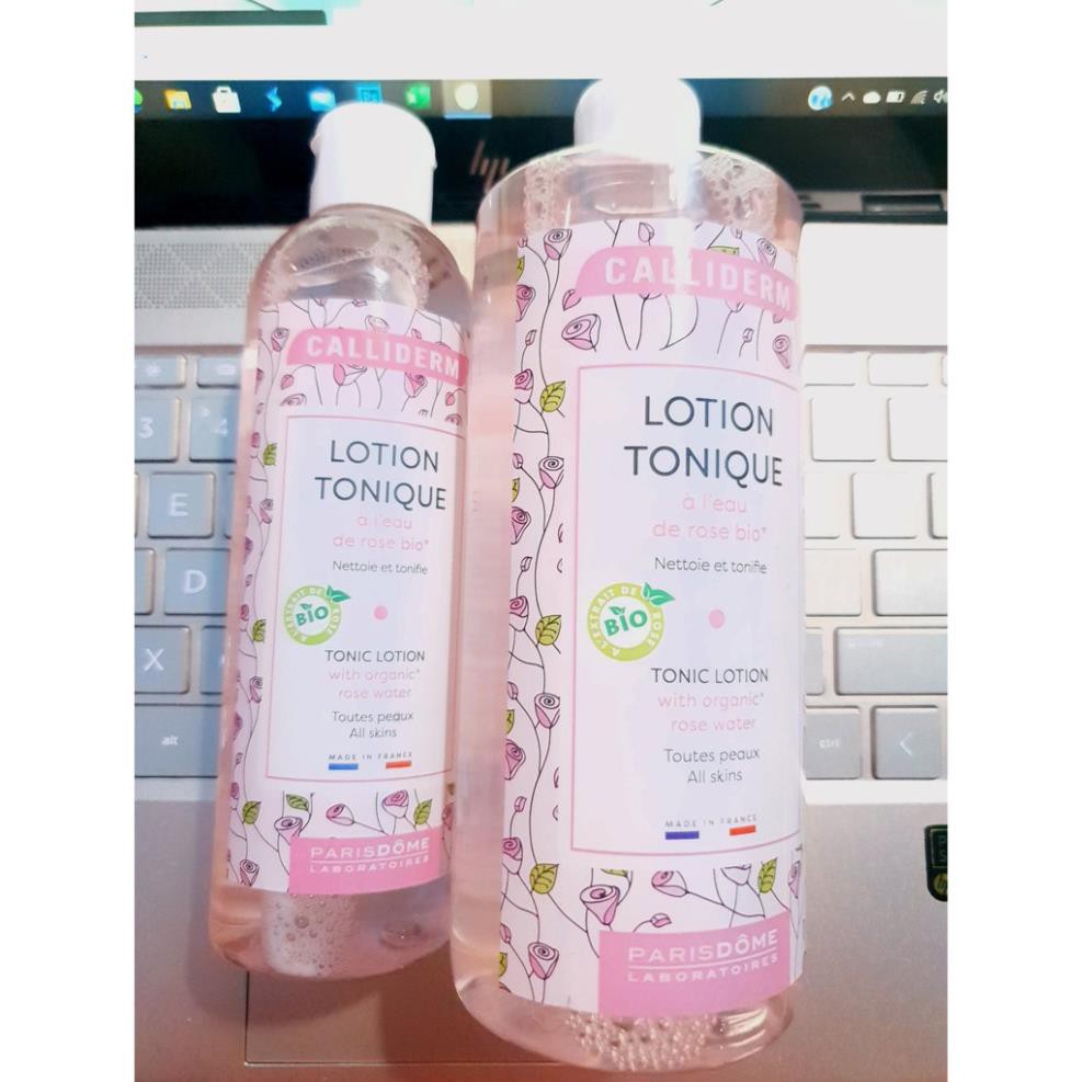 {NHẬP KHẨU TỪ PHÁP} Nước Hoa Hồng CALLIDERM Lotion Tonique 250ml giúp làm sạch, loại bỏ dầu thừa cho da