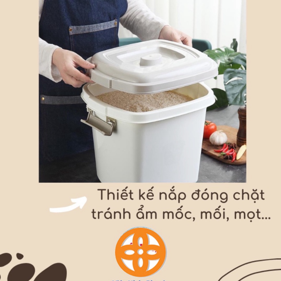 thùng đựng gạo 10l nhựa Việt Nhật có nắp 5351