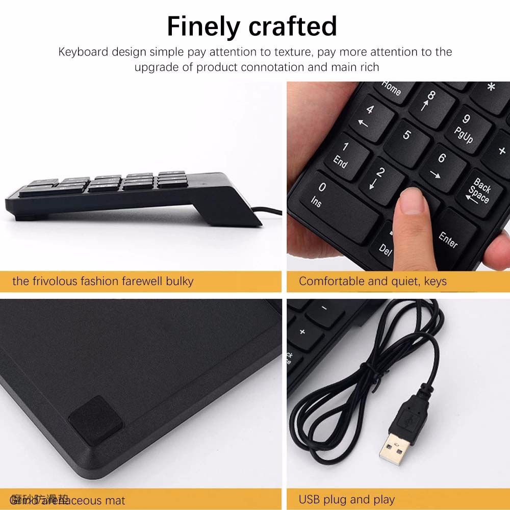 Bàn Phím Số Kỹ Thuật Số Có Dây 2.4ghz Nhiều Màu Sắc Cho Laptop Pc