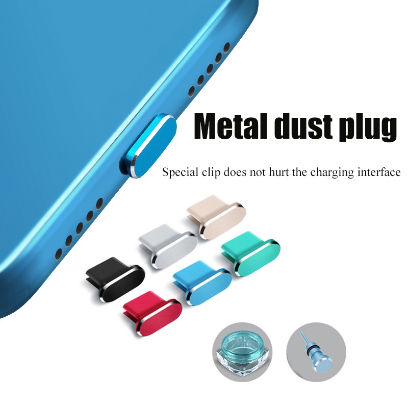 Nút Gắn Cổng Sạc Type C Chống Bụi Chống Ồn Bằng Kim Loại Tiện Dụng Cho Điện Thoại Dành cho iPhone 15 Pro MAX