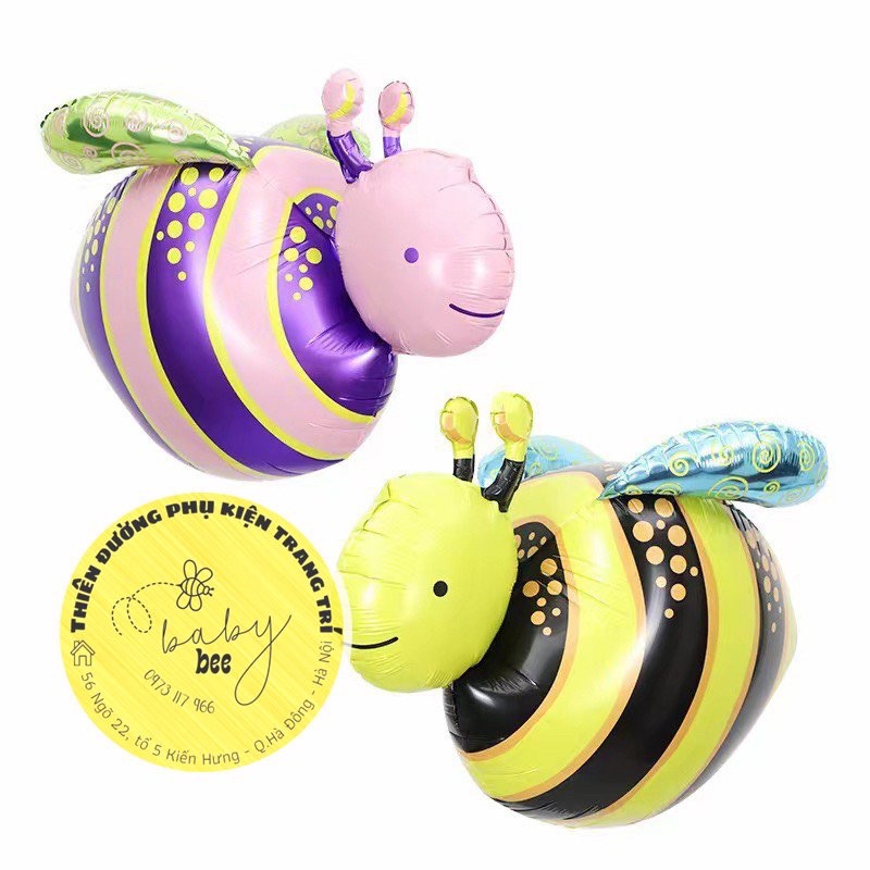 Bóng trang trí hình con ong, bướm, chuồn chuồn 4D size đại