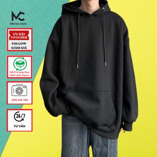 Áo Hoodie Nam Nữ Unisex Có Mũ , Áo sweater Form Rộng Chất Liệu Nỉ Bông Trơn Nhiều Màu