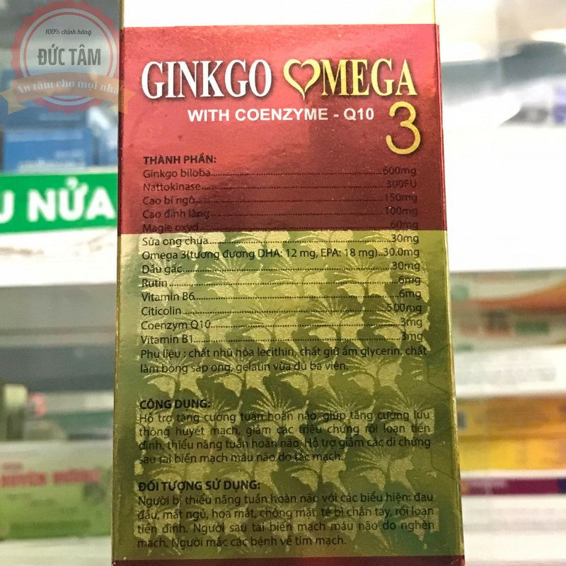 Viên Uống Bổ Não GINKO OMEGA 3 With Coenzyme Q10