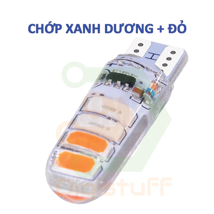 Đèn LED xi nhan demi có hiệu ứng chớp 2 màu - đèn demi đổi màu