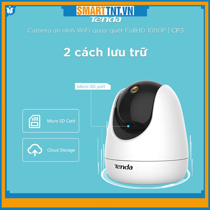 Camera IP Wifi Tenda CP3 Full HD 1080P xoay 360° chính hãng kèm thẻ nhớ 32g,64g