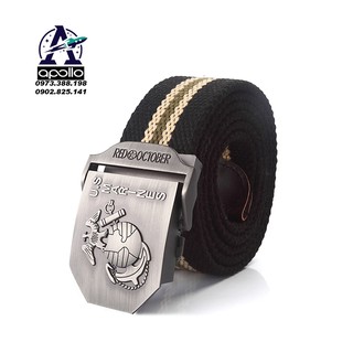 Dây nịt vải bố phong cách quân đội Mỹ lính thủy quân lục chiến