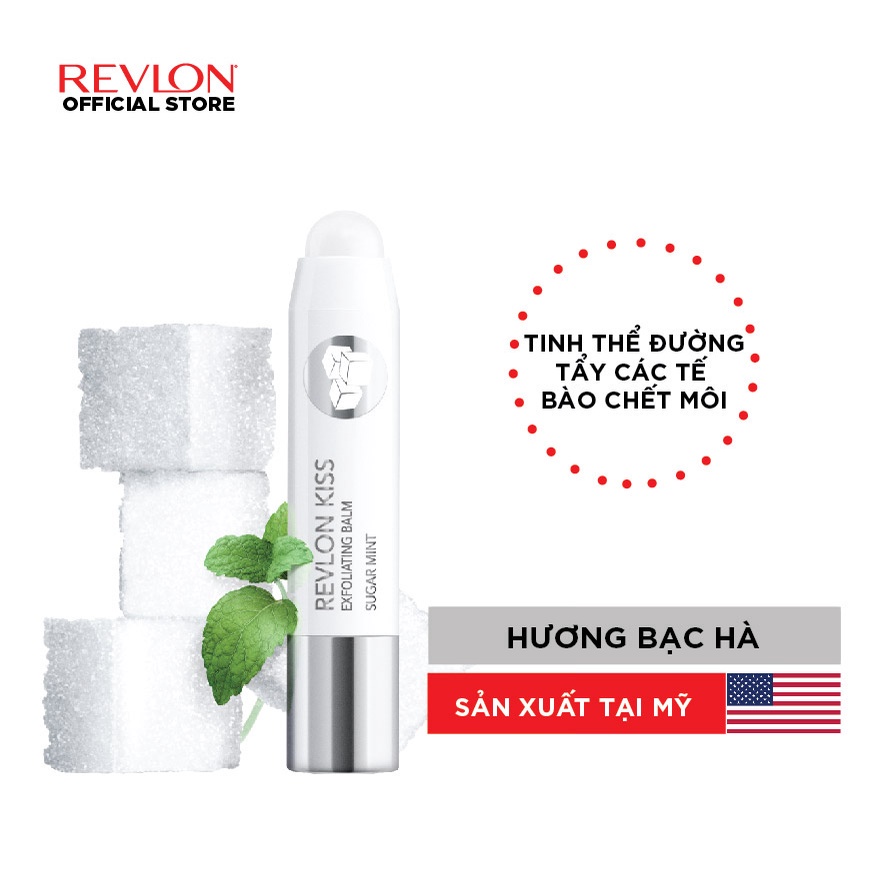 Son dưỡng và tẩy tế bào chết trên môi - Revlon Kiss Exfoliating Balm - Hương Bạc Hà 2.6g