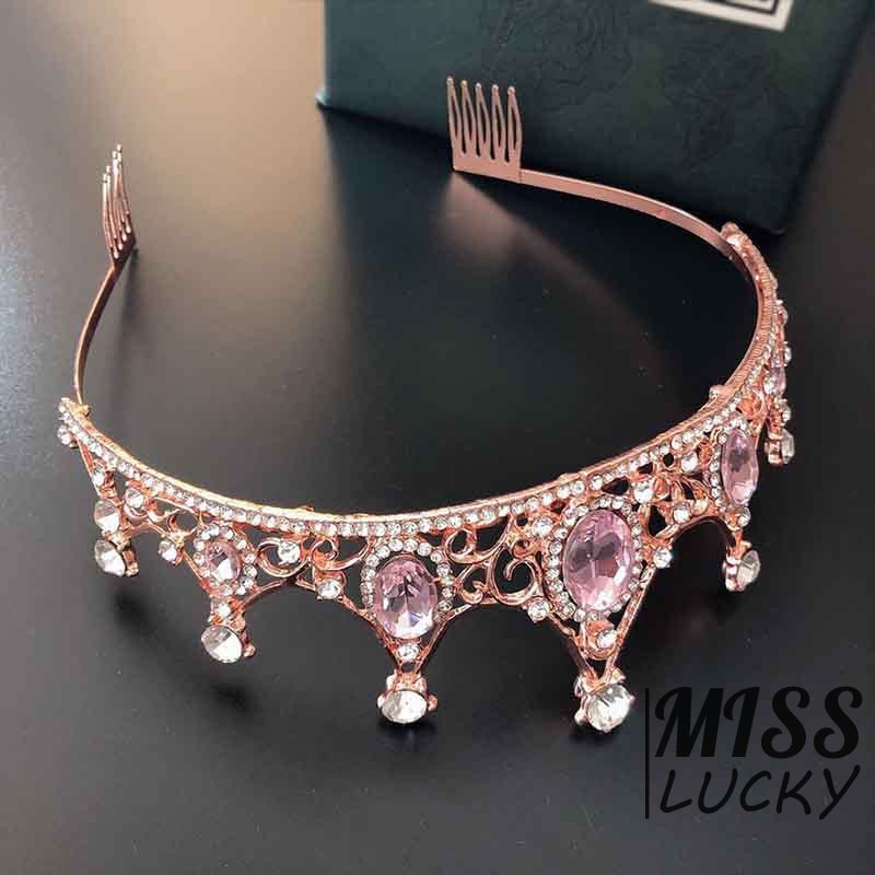 ❤HHN-VN New The Europe and The United States Beam Bridal Wedding Hair Accessories Luxurious Shiny Rh