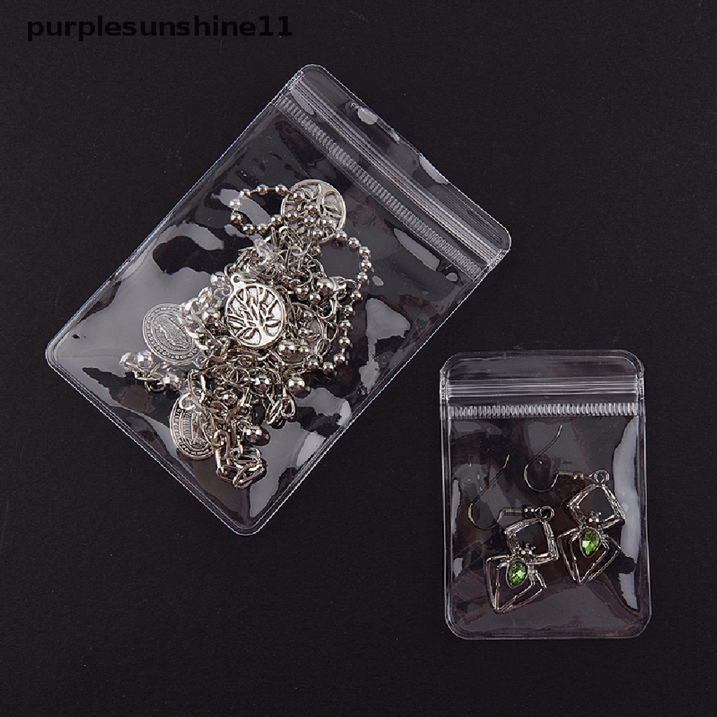 Set 20 Túi Nhựa Pvc Trong Suốt Đựng Trang Sức 26 Dây Khóa Zip Tiện Dụng