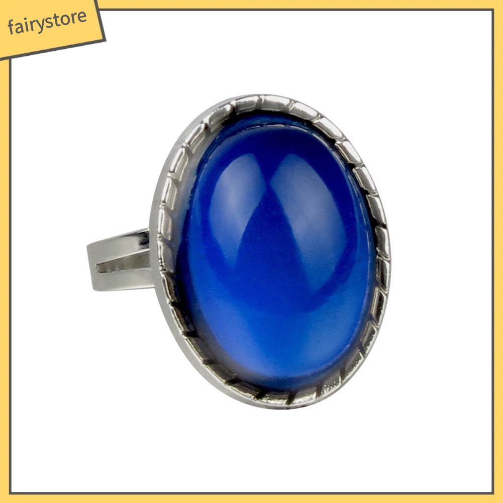 Nhẫn hợp kim đính đá giả đổi màu theo cảm xúc độc đáo cho nữ