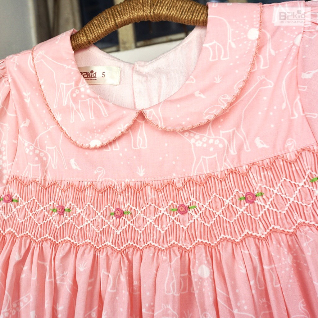 Đầm smock thêu tay cao cấp B2kid từ 1 tuổi đến 14 tuổi