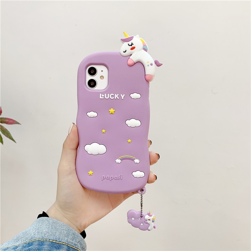 IPhone case-iPhone 11 Pro Max / iPhone12 / iPhone X / iPhone 7 Plus / iPhone 8 / iPhone 6 cloud unicorn sunscreen case