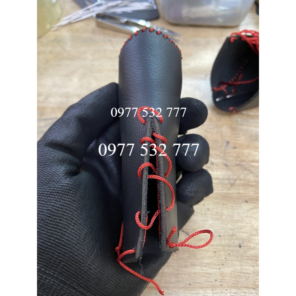 Combo bọc cần số+ tay phanh BT50 Số sàn da bò handmade  bảo hành 2 năm