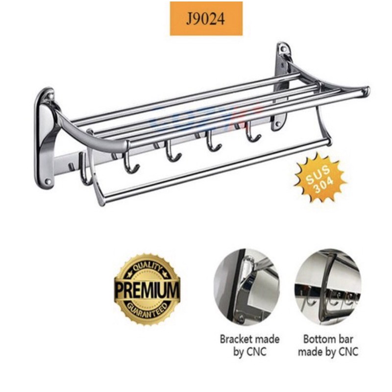 Dàn vắt khăn nhà tắm inox 304- đế đúc CNC