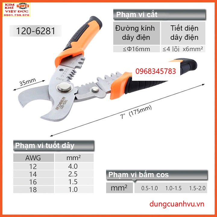 Kìm cắt đa năng tuốt, bấm -cốt buddy 143