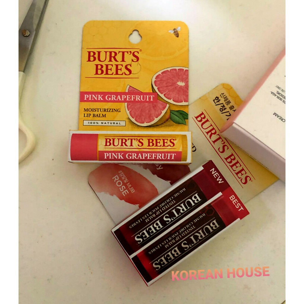 (Chính hãng) SET 2 SON DƯỠNG CÓ MÀU BURT'S BEES TINTED LIP BALM (Màu mới)