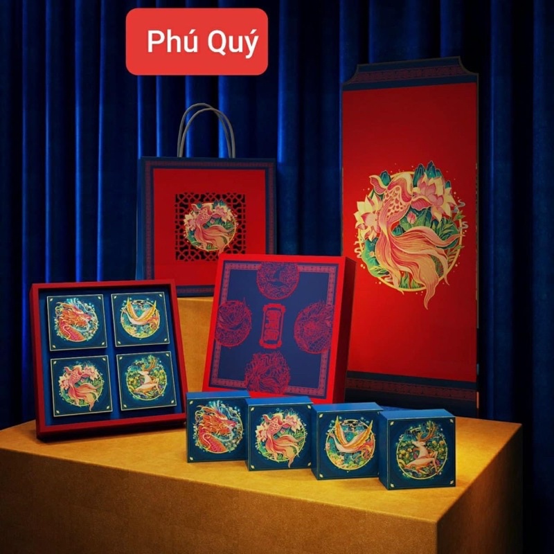 Hộp đựng 4 bánh trung thu (8 mẫu- kéo xem ảnh)