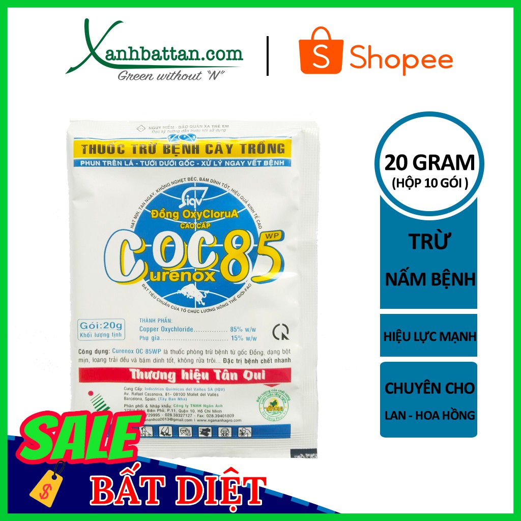  Coc 85 Phòng Trừ Nấm Bệnh Cho Cây Trồng Gói 20 Gram