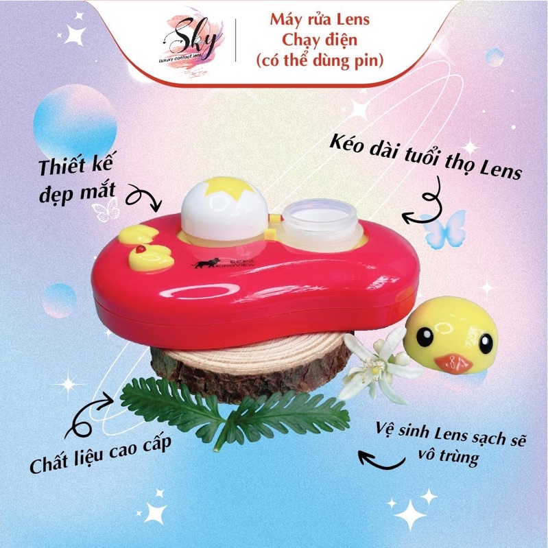 Máy rửa lens chạy điện