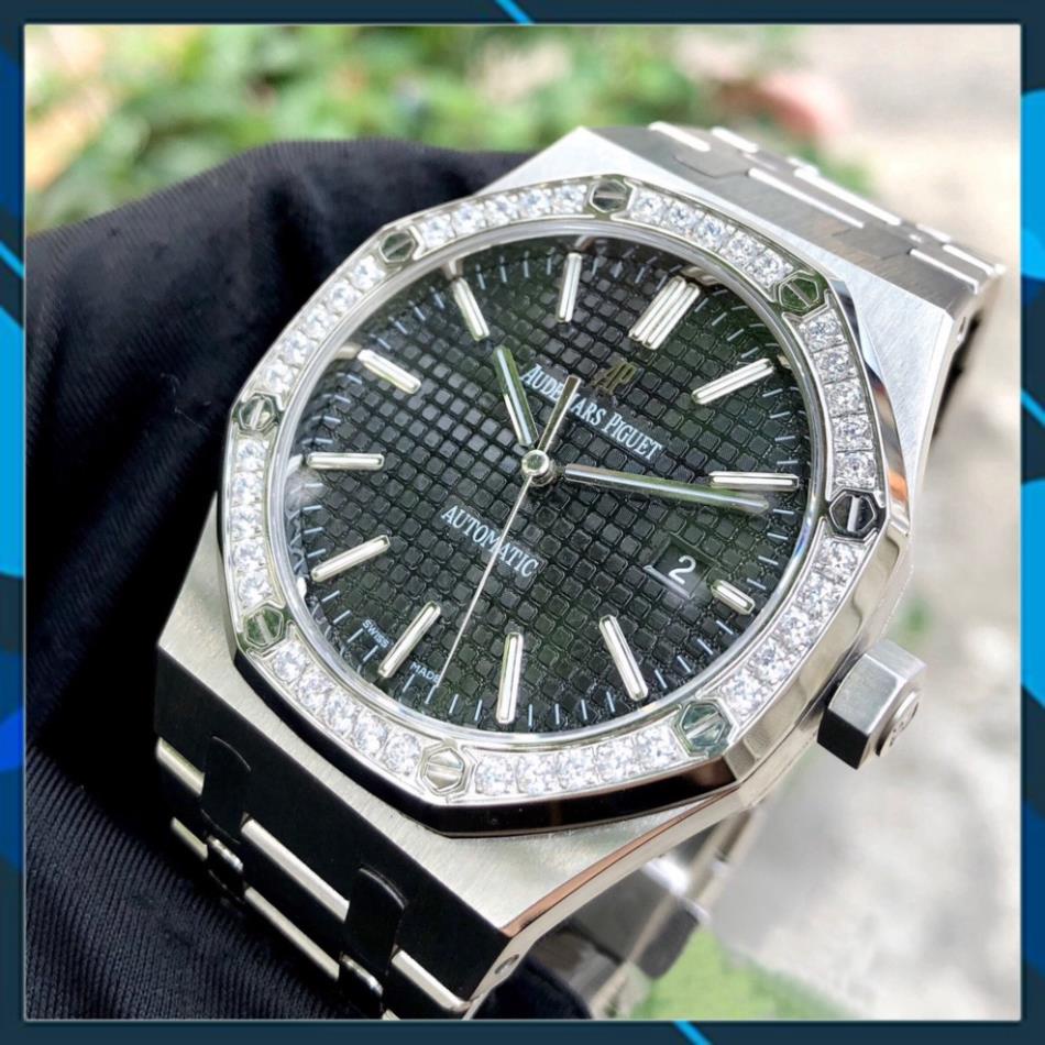 Đồng hồ Nam Royal Oak Stainless Steel Black Diamond 41mm Steel Automatic , Đồng hồ thật giá trị thật