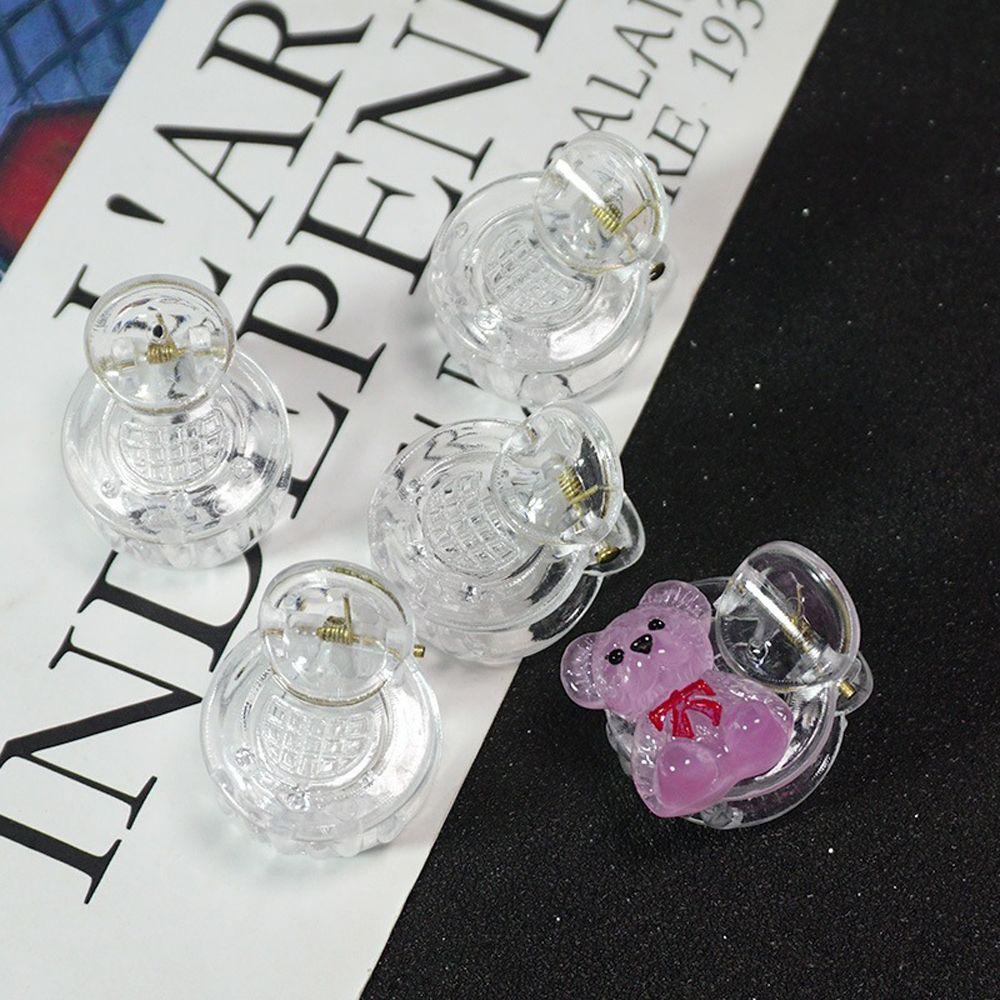 Set 20 Kẹp Tóc Tròn Bằng Nhựa Acrylic Phong Cách Hàn Quốc DIY