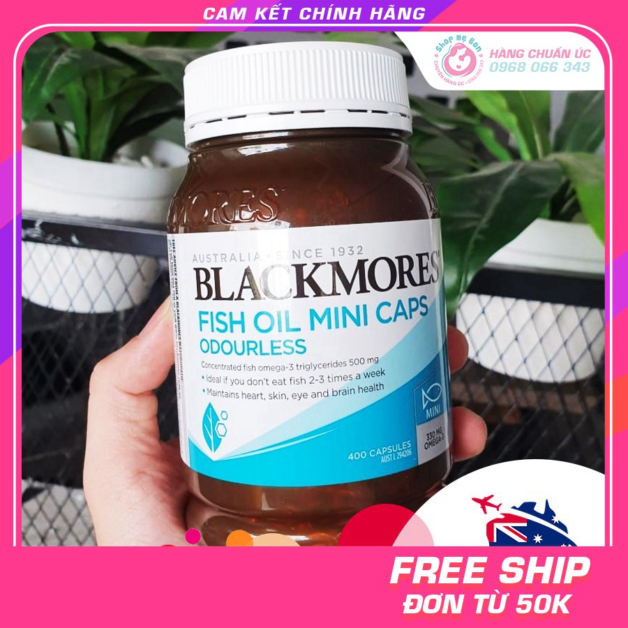 [Chính Hãng] Dầu Cá Fish Oil Mini Caps Blackmores 400 viên - Úc | BigBuy360 - bigbuy360.vn