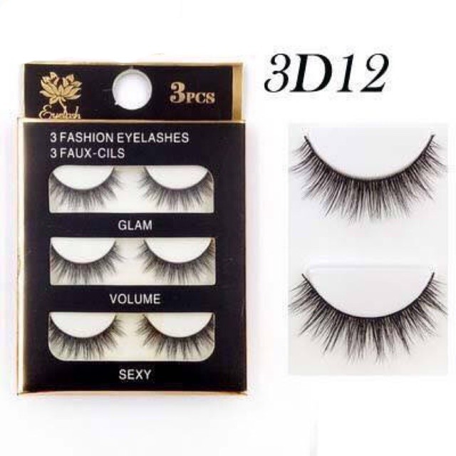 🍀🍀Lông Mi Chồn 3PCS 3 Fashion Eyelashes 3 Faux-Cils