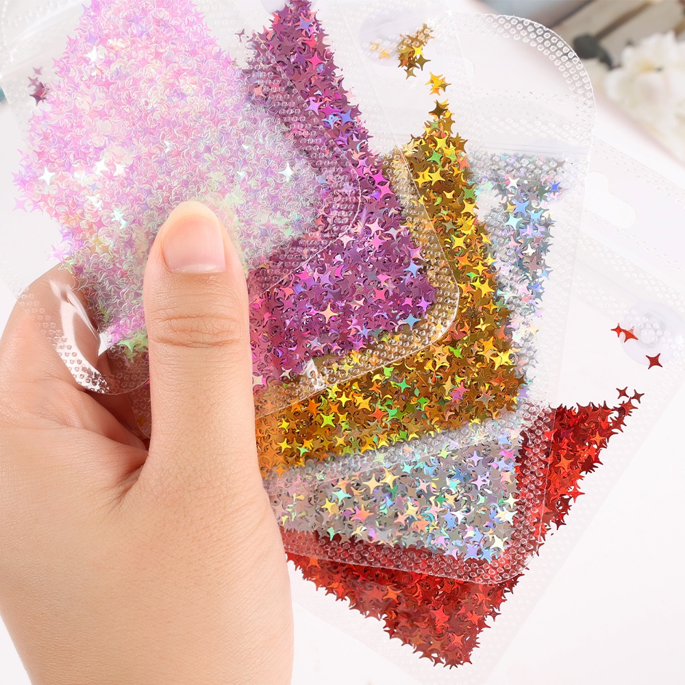 Set 1 Hộp Phụ Kiện Lấp Lánh 3D Trang Trí Móng Tay