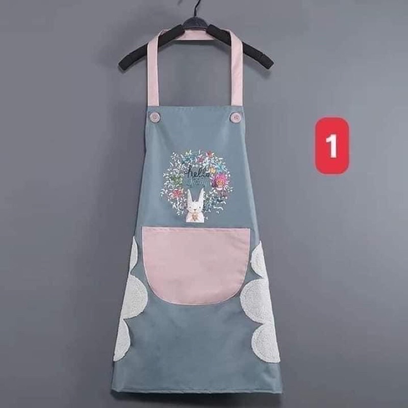 TẠP DỀ HOA IN HÌNH THỎ CÓ TÚI ĐỰNG ĐIỆN THOẠI, CHỐNG THẤM NƯỚC