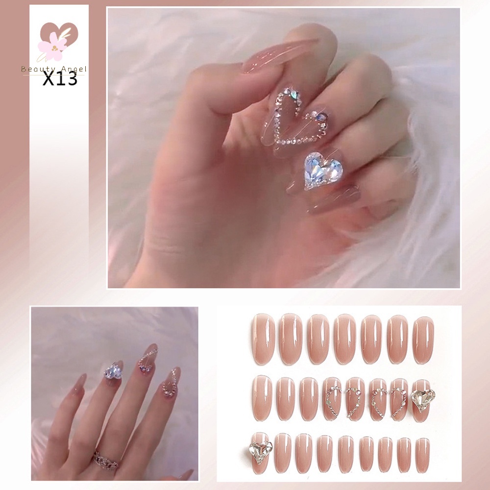 Set 24 móng tay giả không thấm nước có thể tháo rời làm đẹp cho nữ