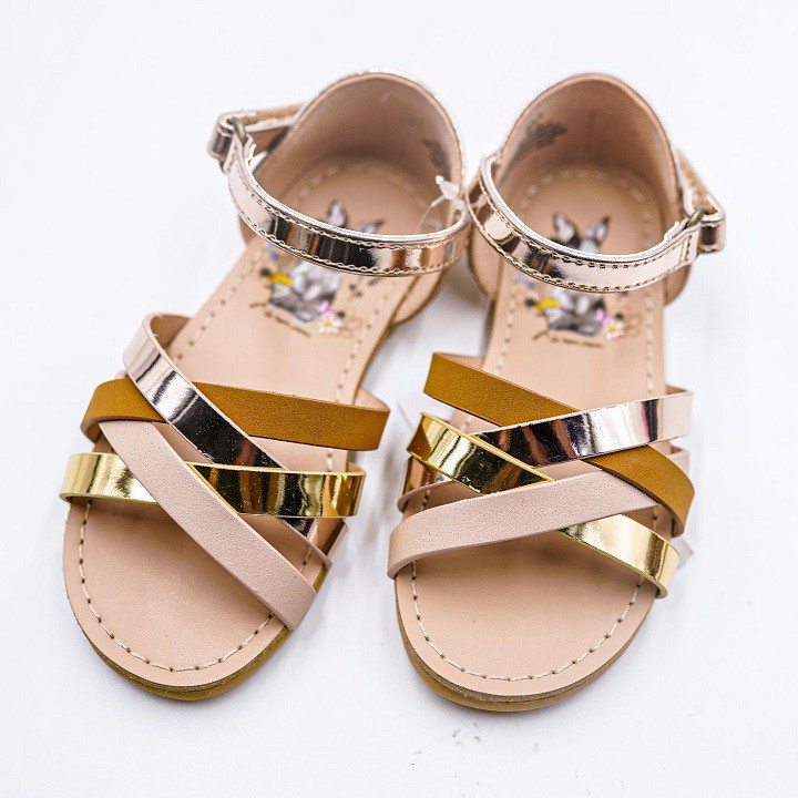 Gm store- Giày sandal H&amp;M 4 màu quai chéo cho bé gái size 26