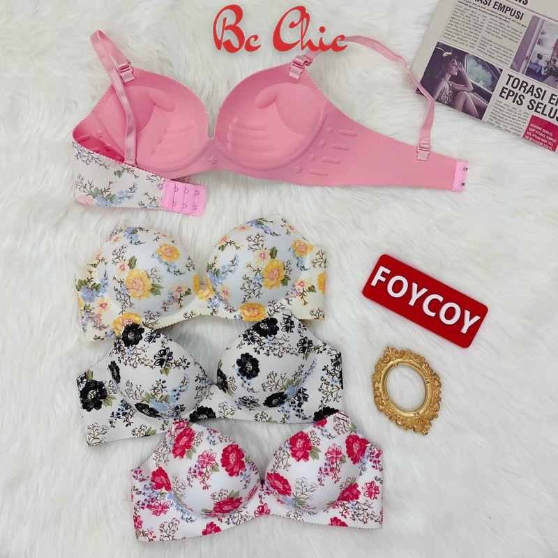 ÁO NGỰC SU 3D HOA HỒNG NÂNG NGỰC TẠO KHE BC_CHIC LINGERIE