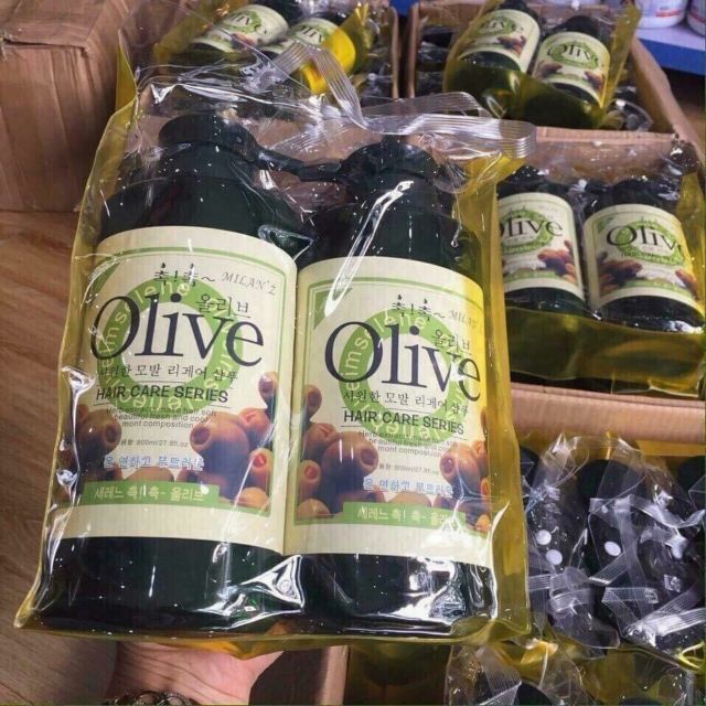 Bộ dầu gội và xả olive