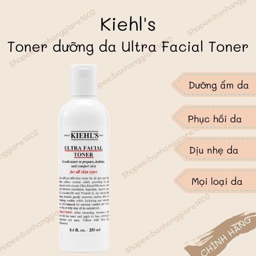 [KIEHL'S] Toner không cồn dịu nhẹ Kiehls Ultra Facial Toner 250ml (Có bill- Hàng Mỹ)