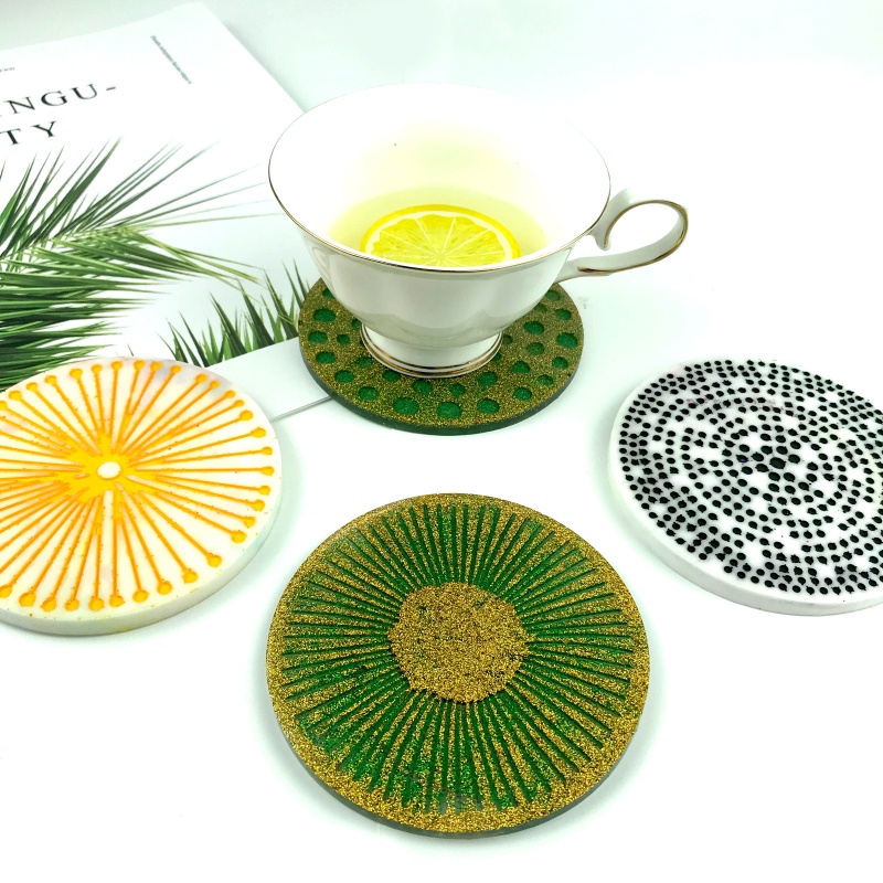 Sa Khuôn Silicone Hình Tròn Làm Khay Đựng Đồ Trang Trí Diy