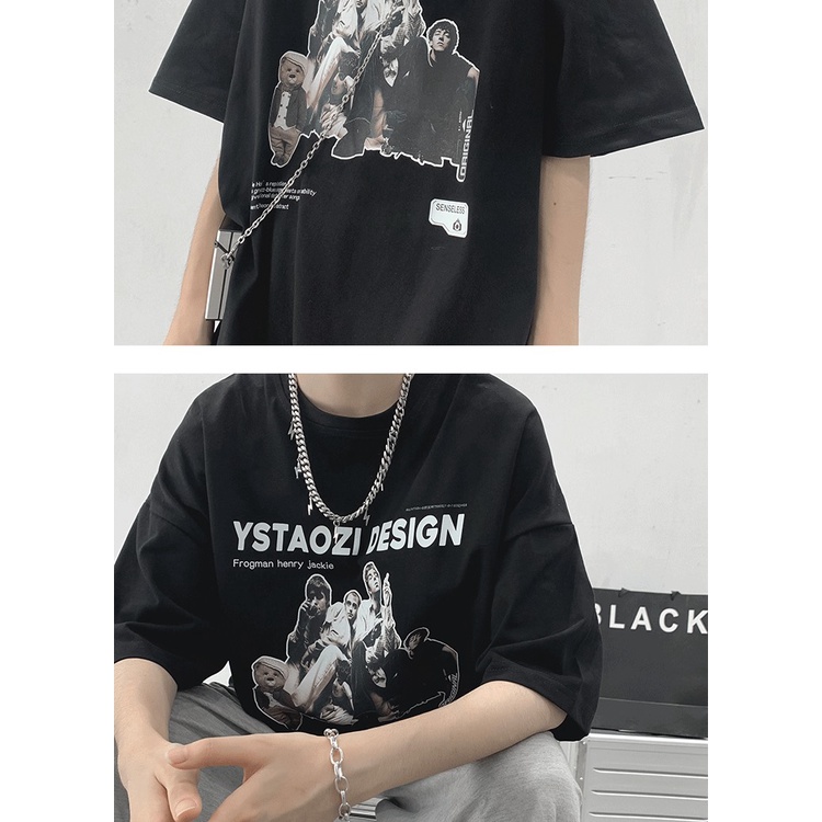 Áo thun tay lỡ nam nữ, áo phông unisex form rộng chất cotton mát mịn thấm hút mồ hôi in hình DESI