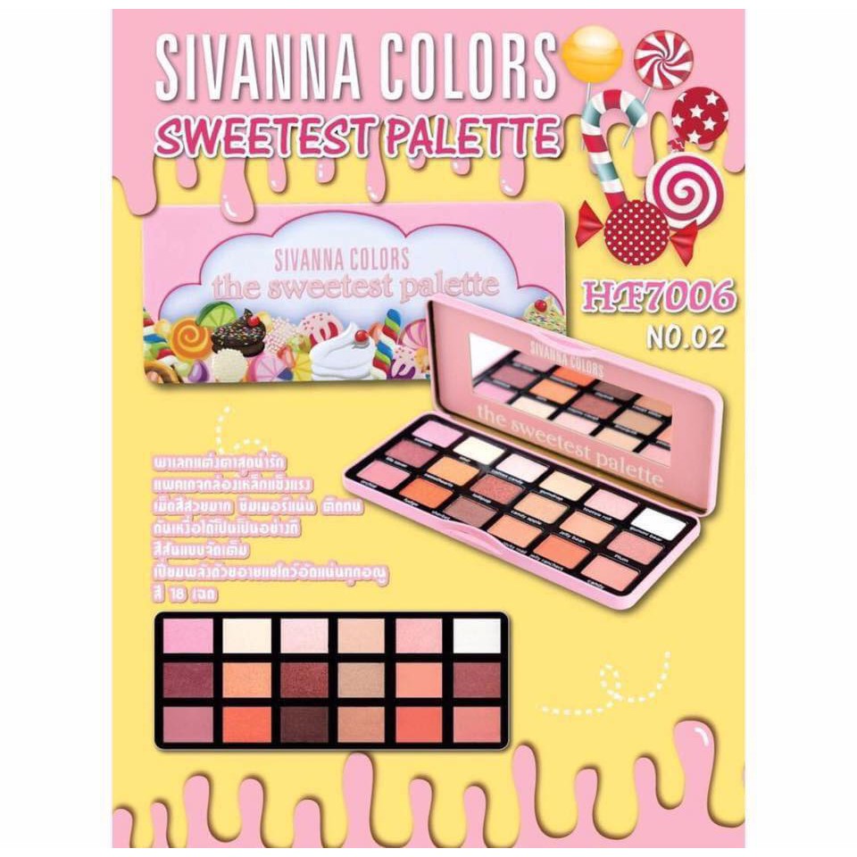 Bảng Phấn Mắt Sivanna Colors The Sweetest Palette No.2