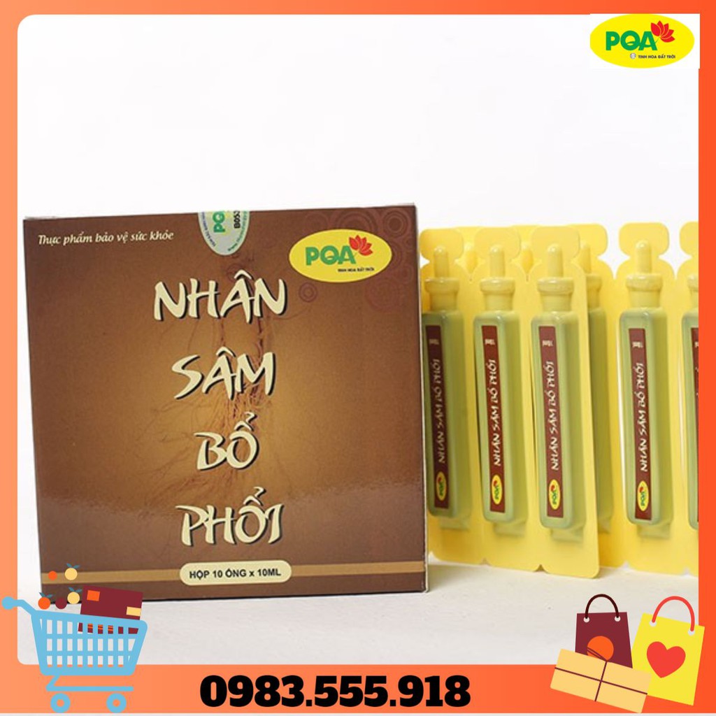 PQA NHÂN SÂM BỔ PHỔI CAO LỎNG: bị ho do hút thuốc lá, thuốc lào lâu năm, bị ho do thường tiếp xúc với người hút thuốc