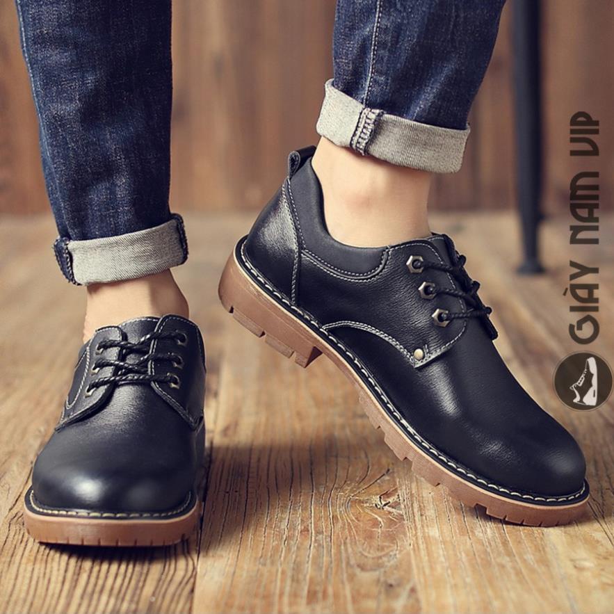 Giày Đốc Nam Cổ Ngắn Hàn Quốc Da Bò Cao Cấp GIAYNAMVIP Giày Nam Công Sở Đẹp Hàng Hiệu GNK114 .