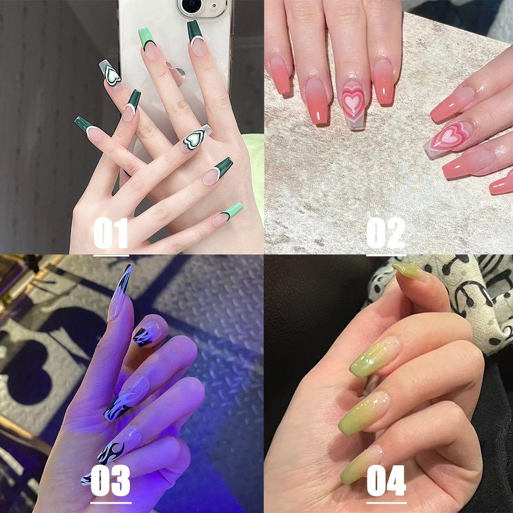 Hộp 24 Móng Tay Giả Che Phủ Toàn Diện Chất Lượng Cao