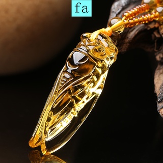 Mặt dây chuyền hình ve sầu đá Topaz