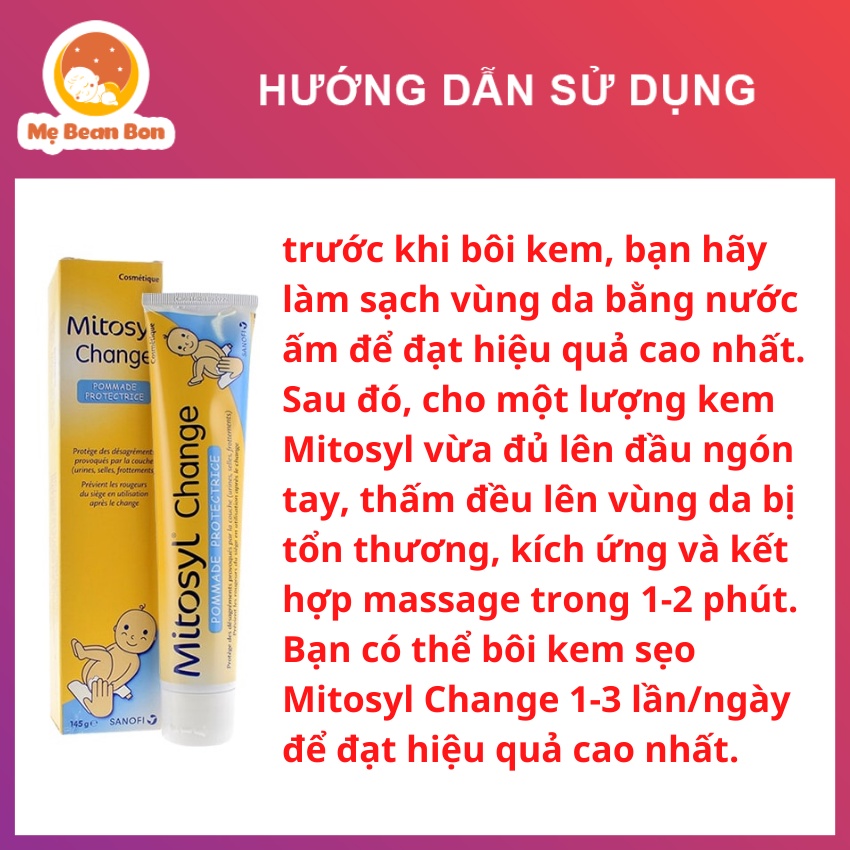 Kem đa năng Mitosyl Change Pháp 145g cho bé hăm tã côn trùng cắn cho trẻ em và người lớn - mẹ bean bon