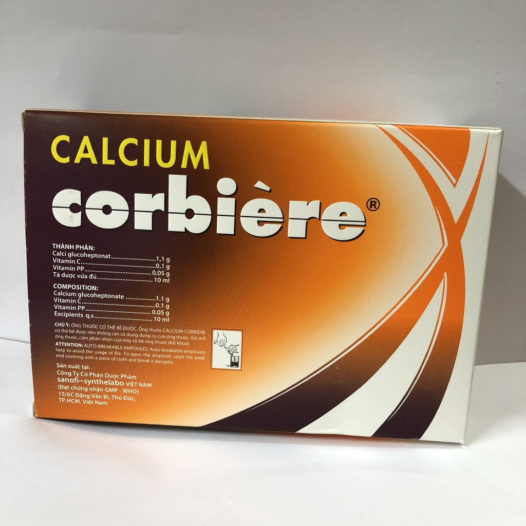 Calcium corbiere ống uống bổ sung canxi hộp 30 ống 10ml | BigBuy360 - bigbuy360.vn