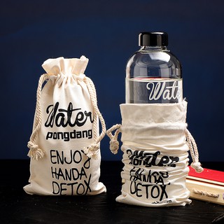 Bình nước detox Water Pongdang 1000ml tặng kèm túi vải siêu đẹp